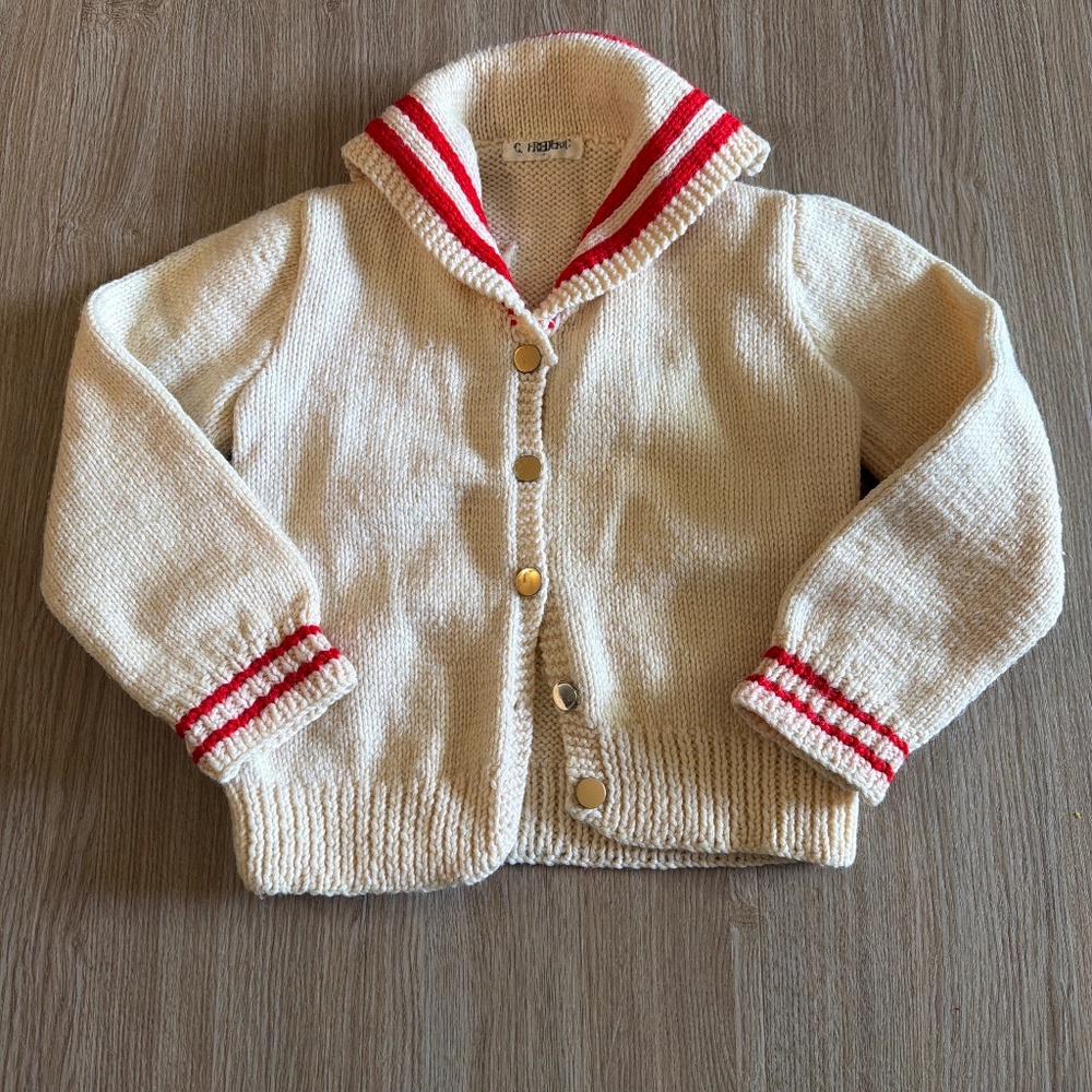 Vintage hand knit sailor sweater